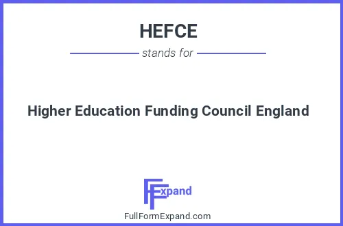 Full form of HEFCE