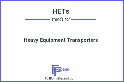 Full form of HETs
