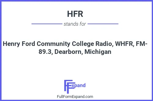 Full form of HFR