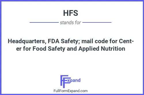 Full form of HFS