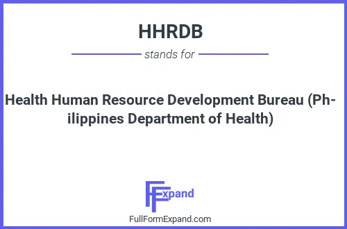 Full form of HHRDB