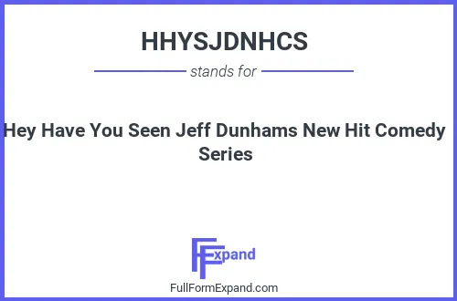 Full form of HHYSJDNHCS