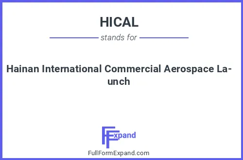 Full form of HICAL