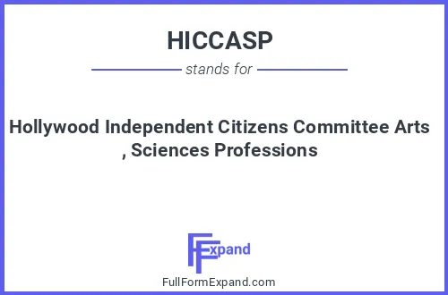 Full form of HICCASP