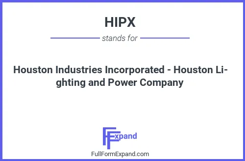 Full form of HIPX