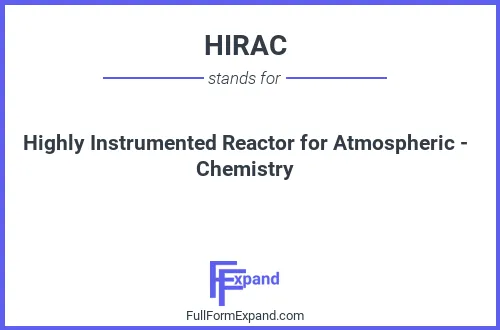 Full form of HIRAC