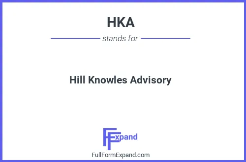 Full form of HKA