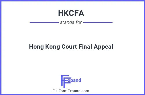 Full form of HKCFA