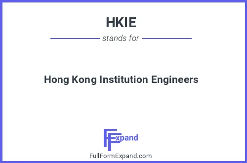 Full form of HKIE