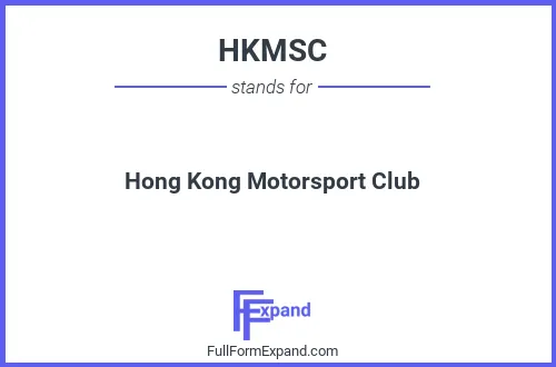 Full form of HKMSC