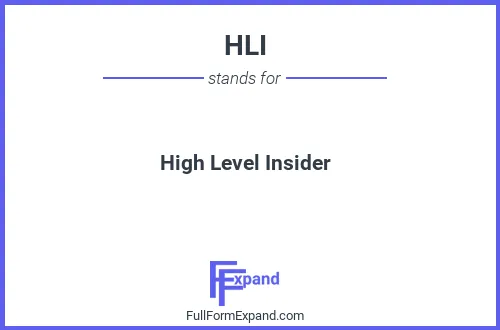 Full form of HLI