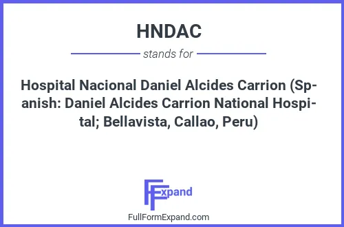 Full form of HNDAC