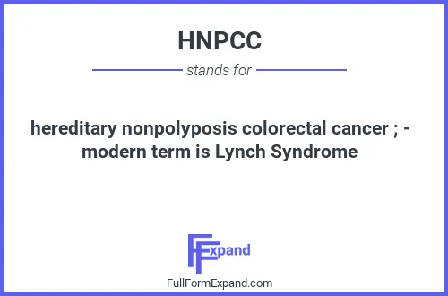 Full form of HNPCC