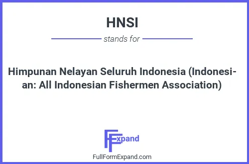Full form of HNSI