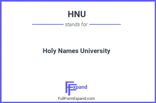 Full form of HNU