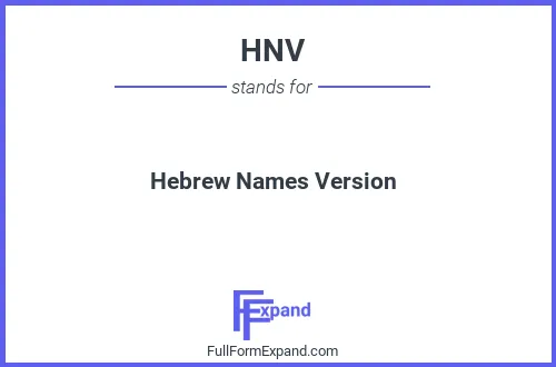 Full form of HNV
