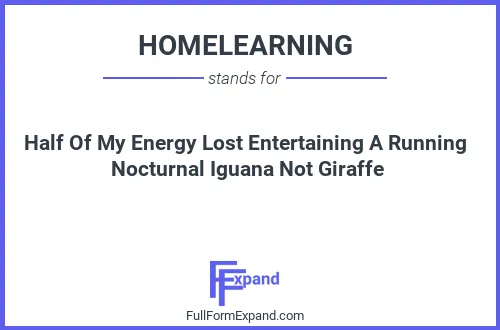 Full form of HOMELEARNING