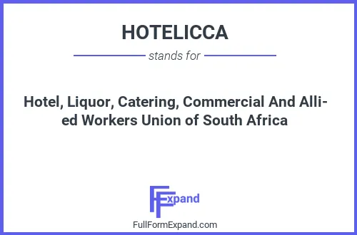 Full form of HOTELICCA