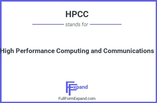Full form of HPCC