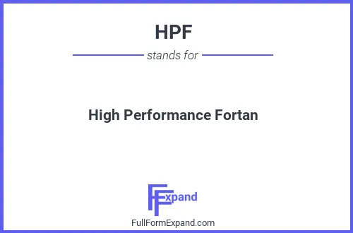 Full form of HPF
