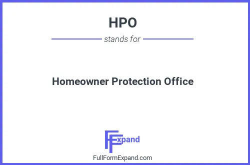 Full form of HPO