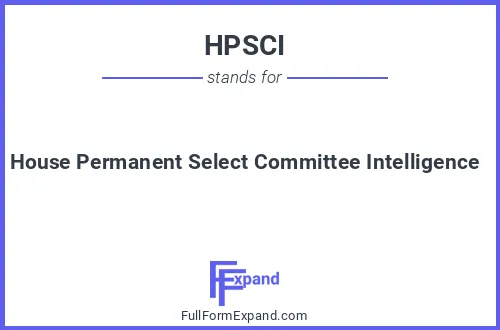 Full form of HPSCI