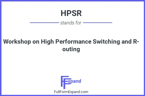 Full form of HPSR