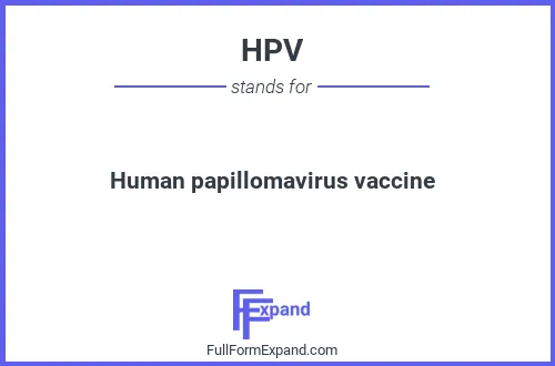 Full form of HPV