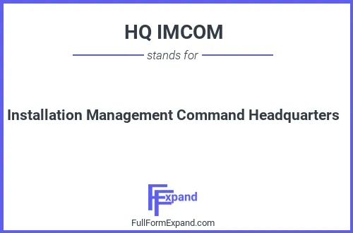 Full form of HQ IMCOM