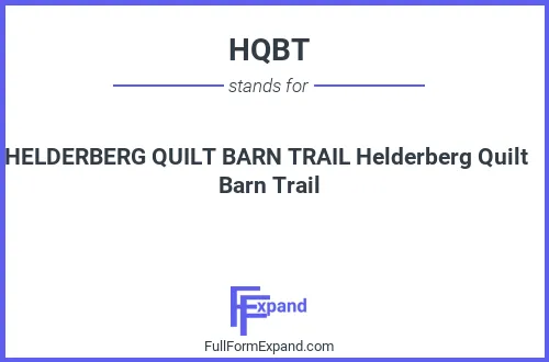 Full form of HQBT