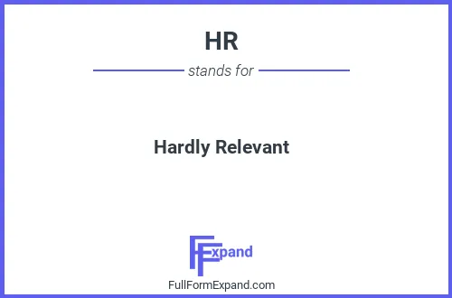 Full form of HR