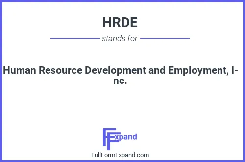 Full form of HRDE