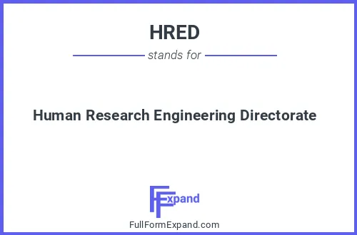 Full form of HRED