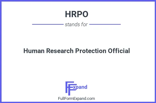 Full form of HRPO
