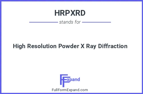 Full form of HRPXRD