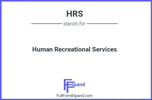 Full form of HRS