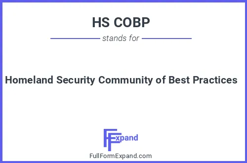 Full form of HS COBP