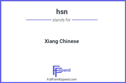 Full form of hsn