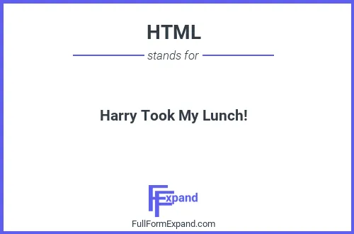 Full form of HTML