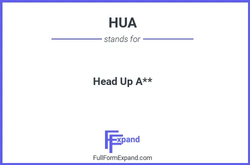Full form of HUA