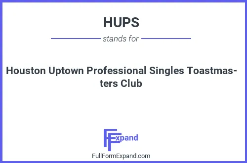 Full form of HUPS