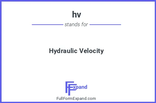 Full form of hv