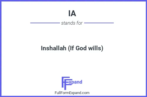 Full form of IA