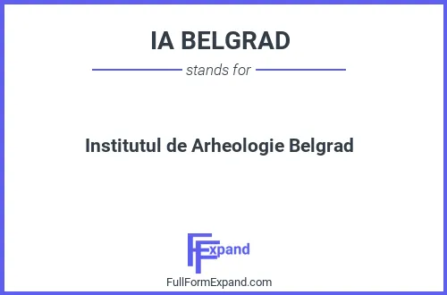 Full form of IA BELGRAD
