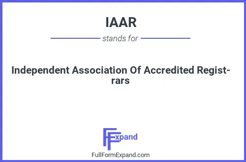 Full form of IAAR