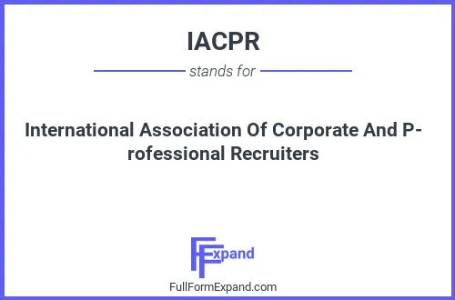 Full form of IACPR