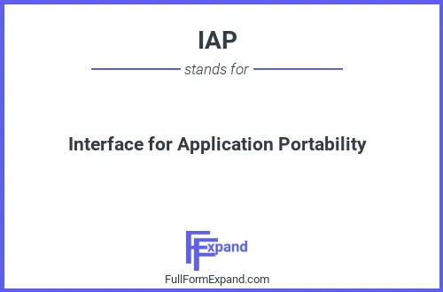 Full form of IAP
