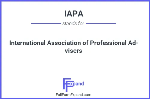 Full form of IAPA