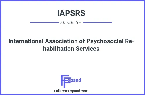 Full form of IAPSRS