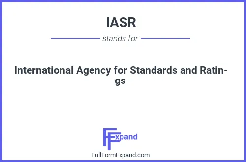 Full form of IASR